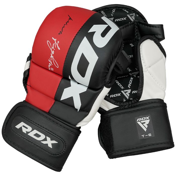  Перчатки RDX T6 Plus Power Fighter MMA Gloves красные 