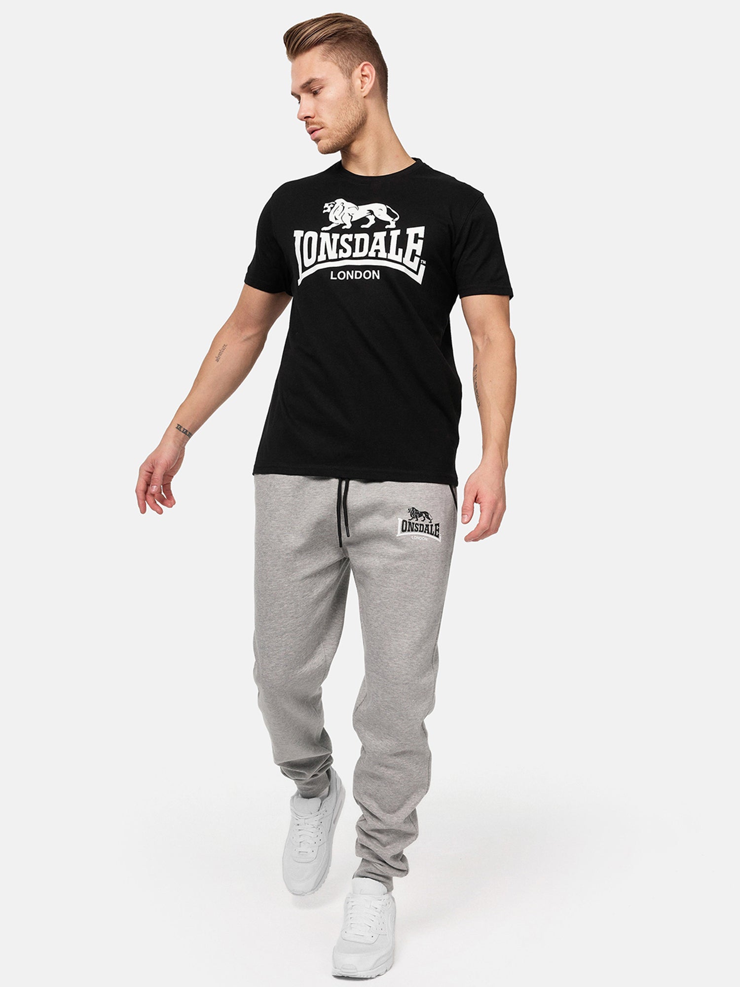  Футболка мужская LONSDALE LOGO черная 