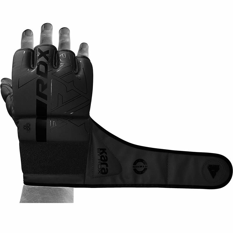 Перчатки для грэпплинга RDX F6 KARA черные матовые 