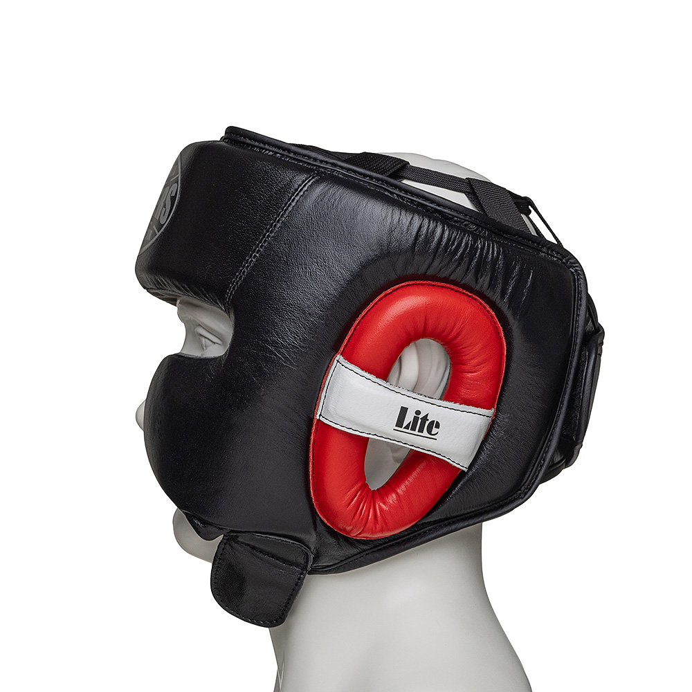  Шлем боксерский LEADERS LITE BK/RD 