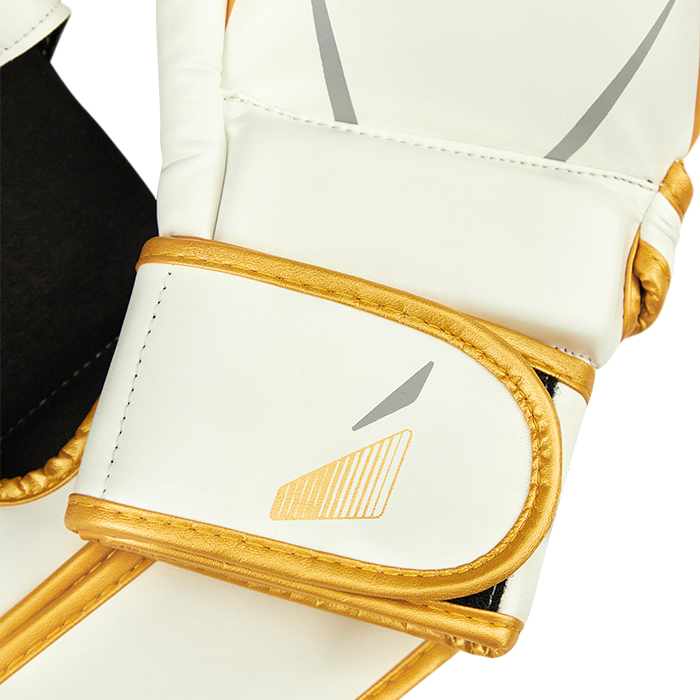  Гибридные перчатки GREEN HILL для MMA бело-золотые 