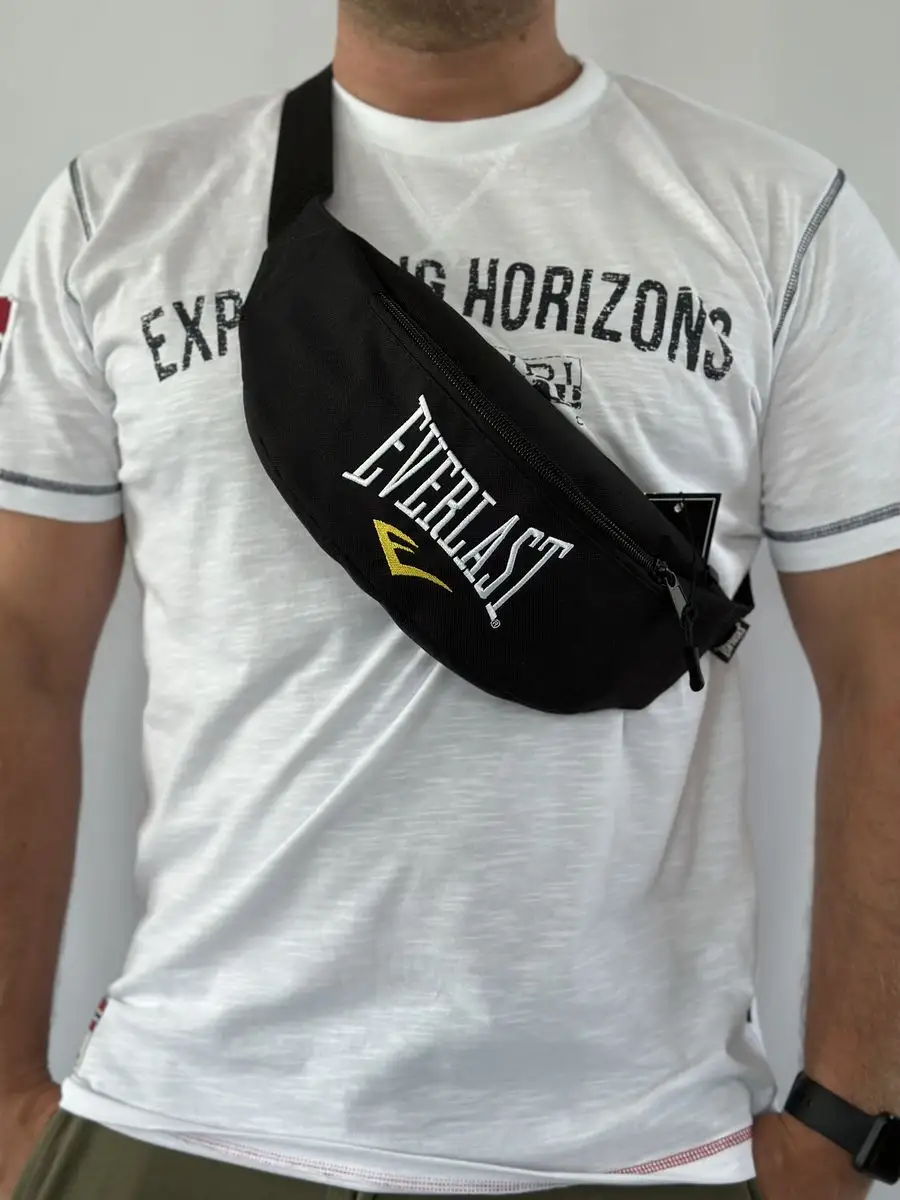  Сумка поясная Everlast Black/White 