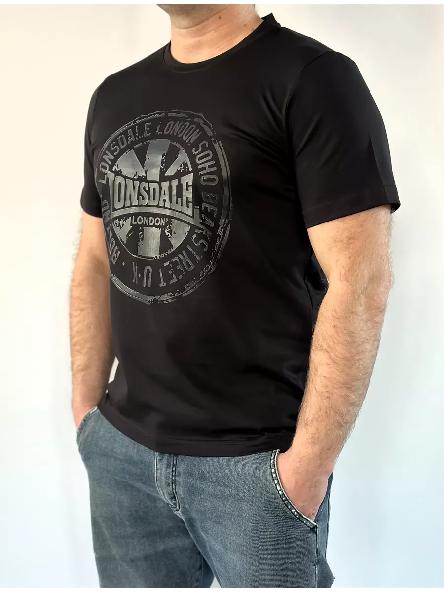  Футболка Lonsdale Black Flag черная 