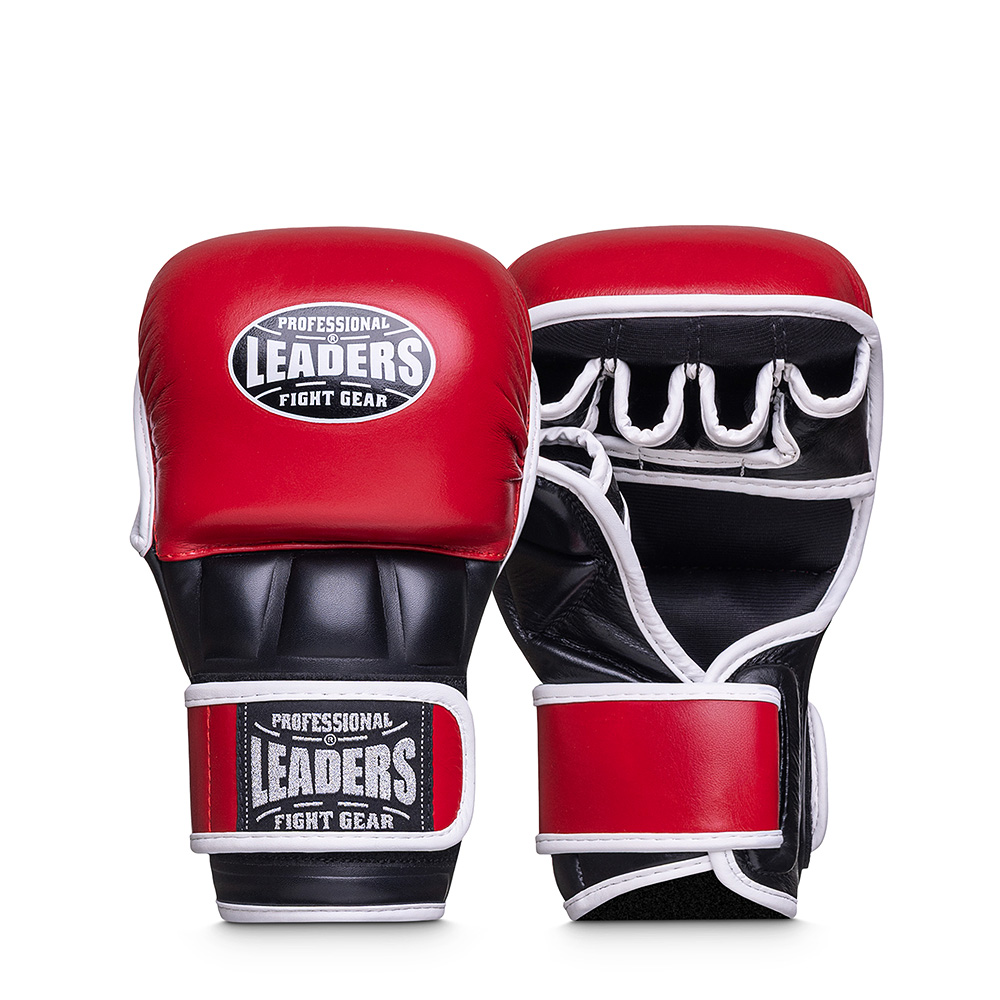  Перчатки MMA LEADERS SPARRING RD/BK 