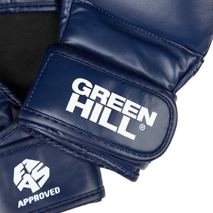  Кадетские перчатки GREEN HILL для боевого самбо FIAS синие 