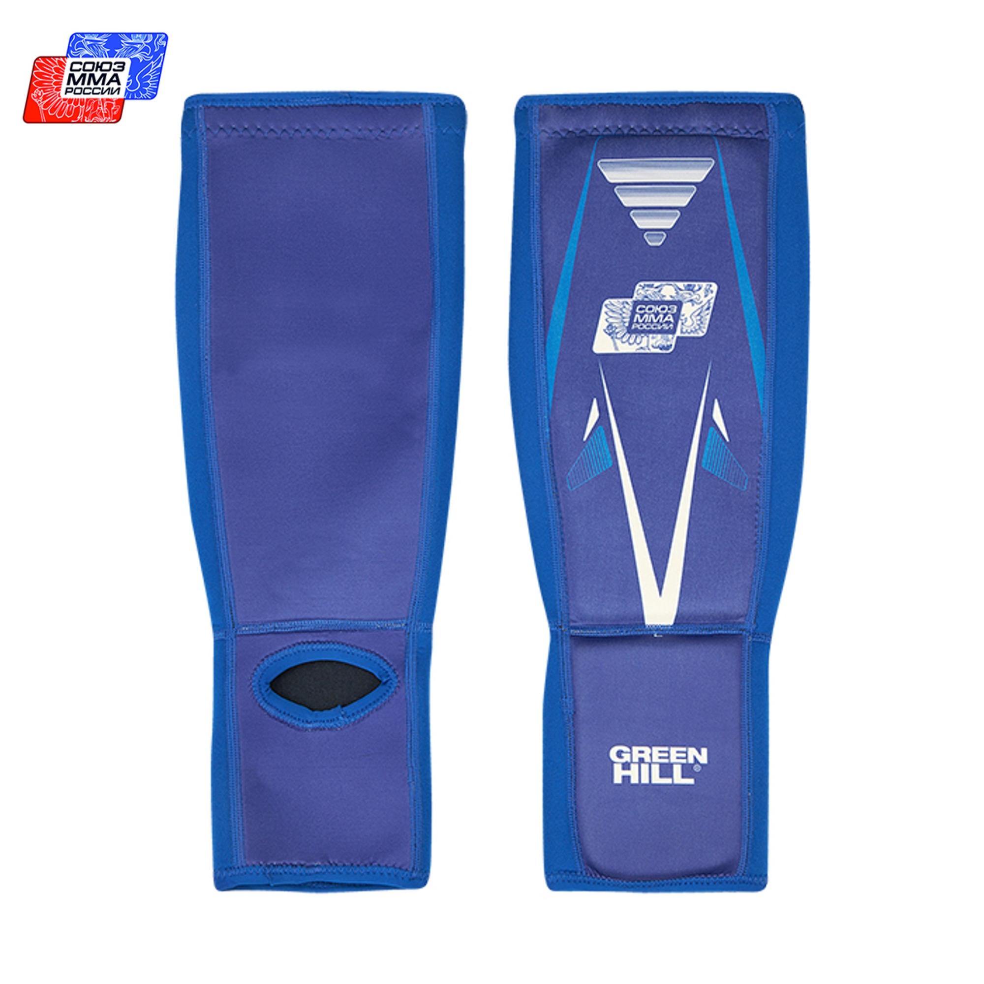  Защита голени и стопы GREEN HILL СОЮЗ ММА синий 