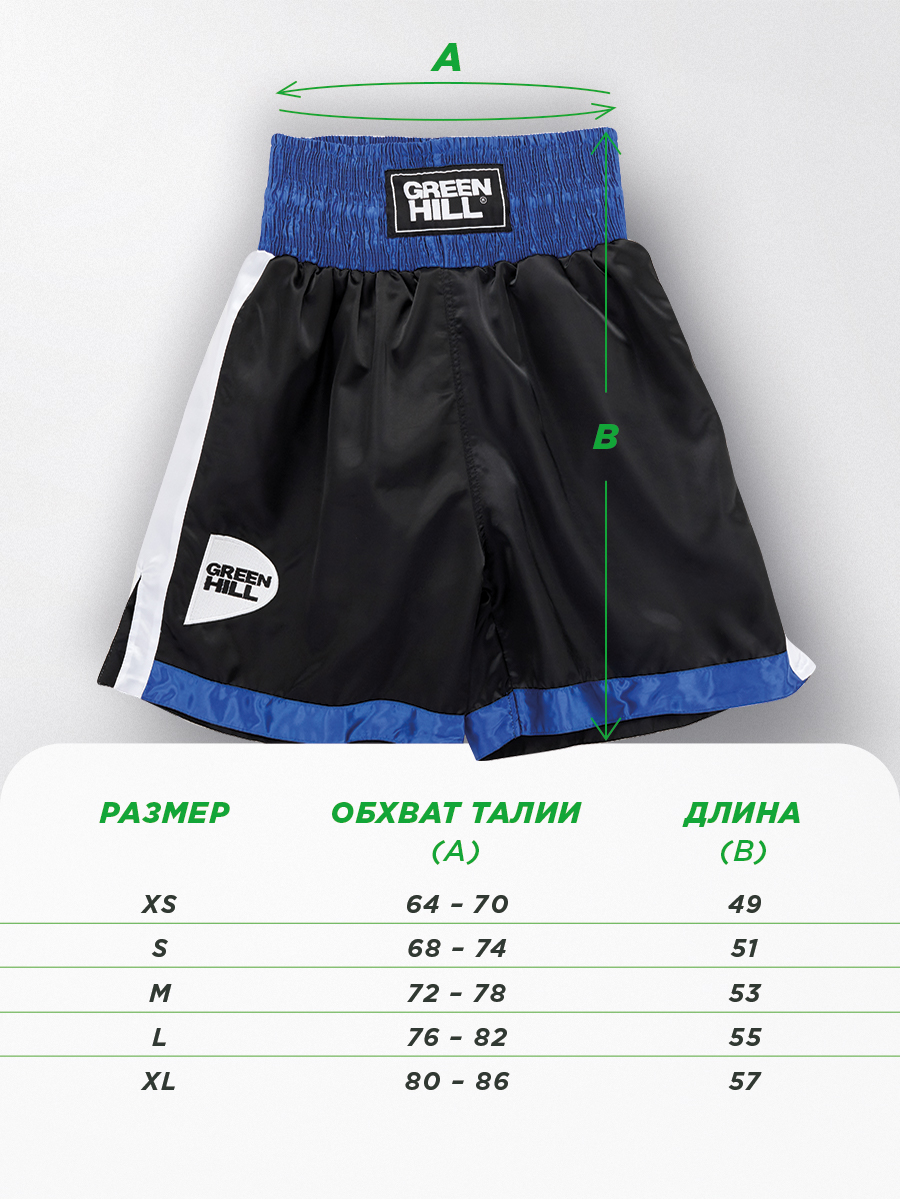  Боксерские трусы GREEN HILL PIPER чёрно-синие 