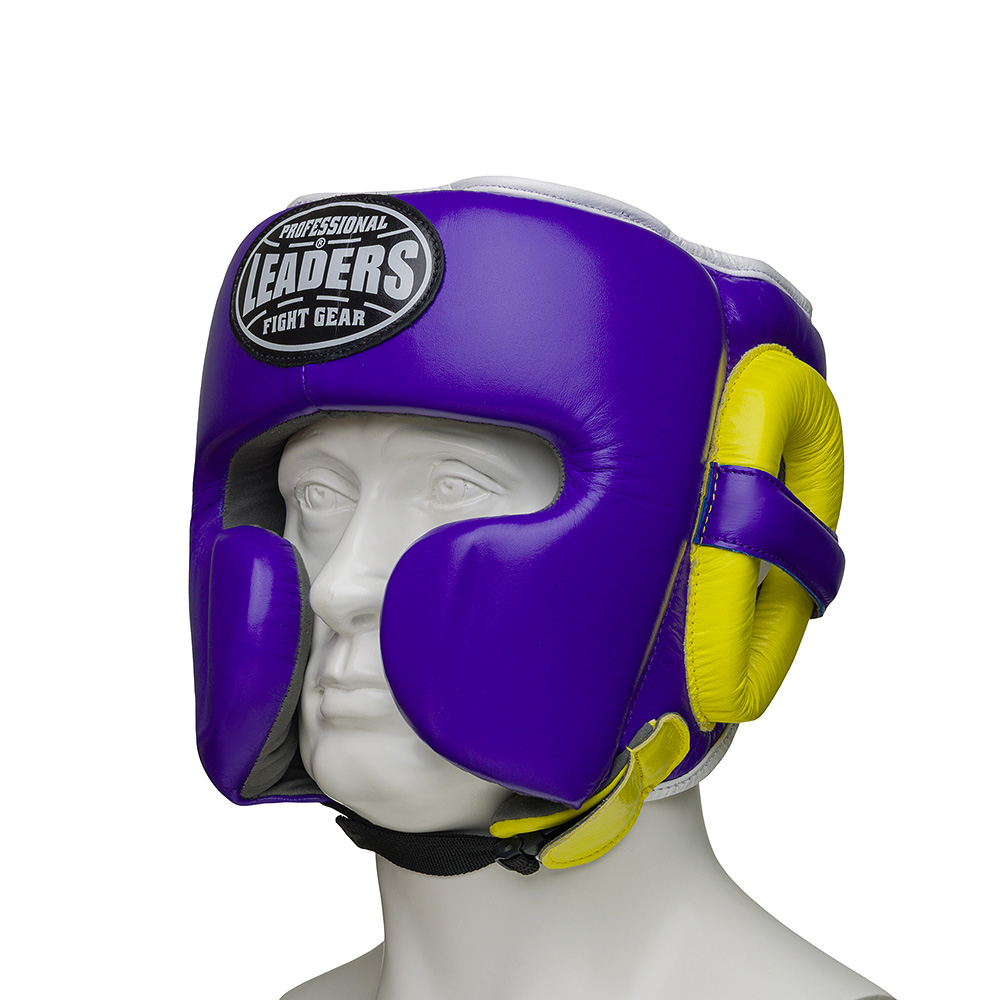 Шлем боксерский LEADERS MEX FANCY PUR/YL 