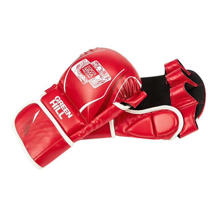  Перчатки GREEN HILL СОЮЗ MMA РОССИИ красные 