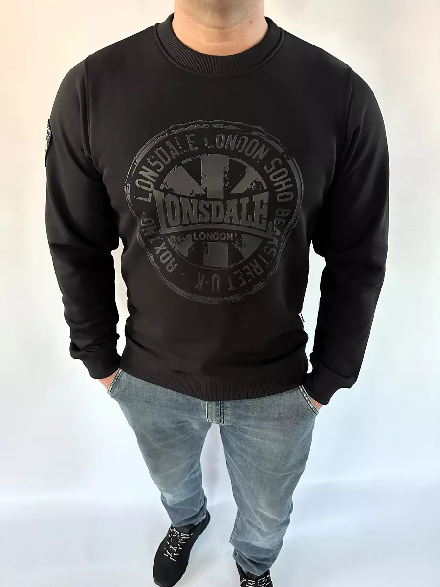  Свитшот Lonsdale Black Flag черный 