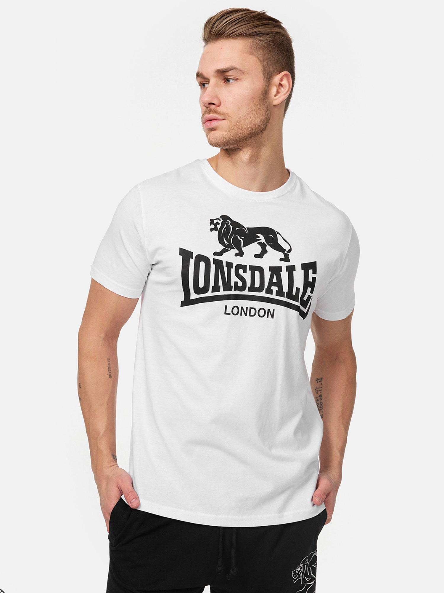  Футболка мужская LONSDALE LOGO белая 