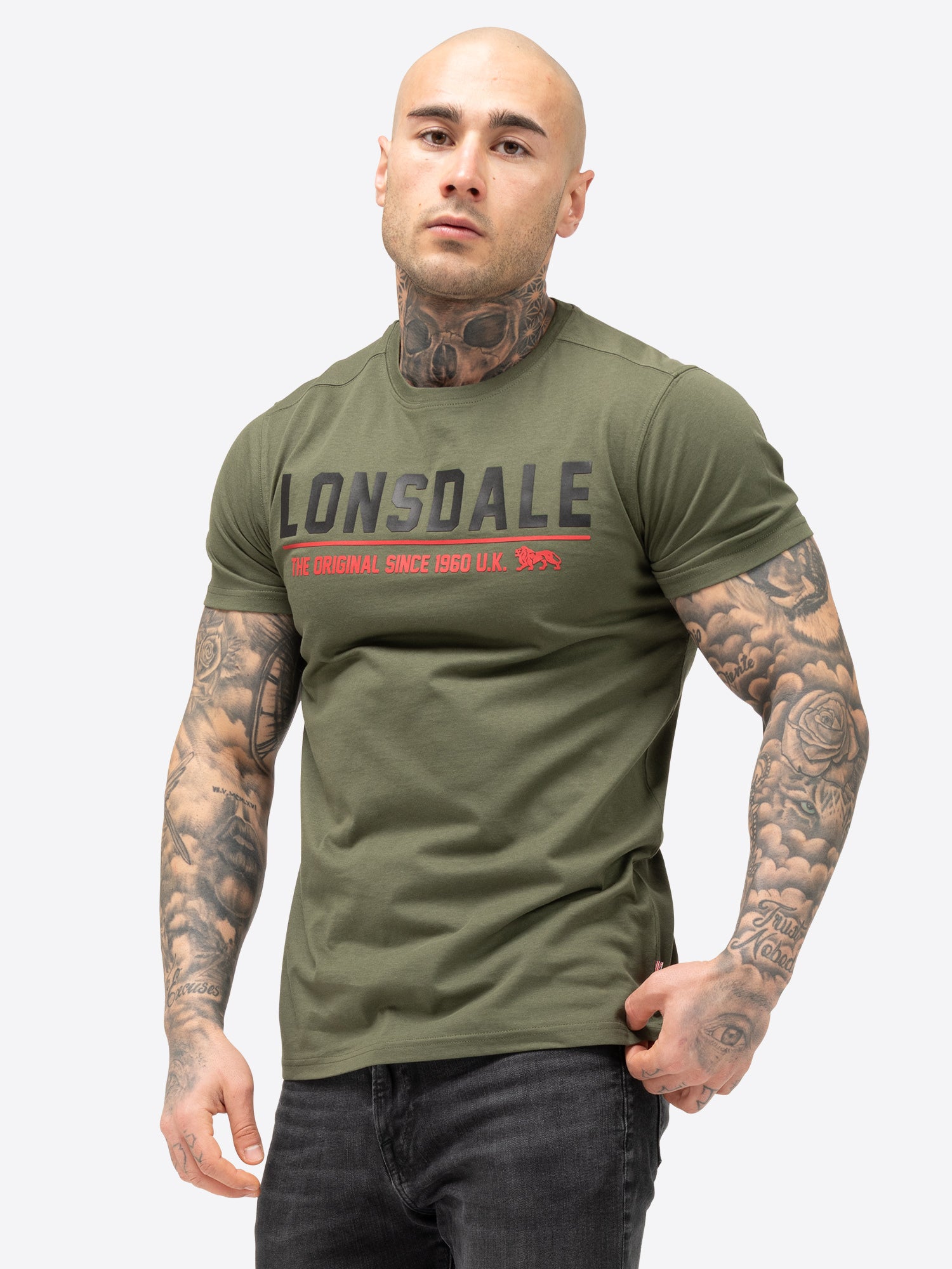  Футболка LONSDALE CRANTOCK оливковая 