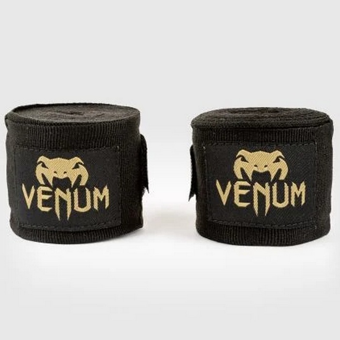  Бинты Venum Kontact Boxing Handwraps черный золотой 
