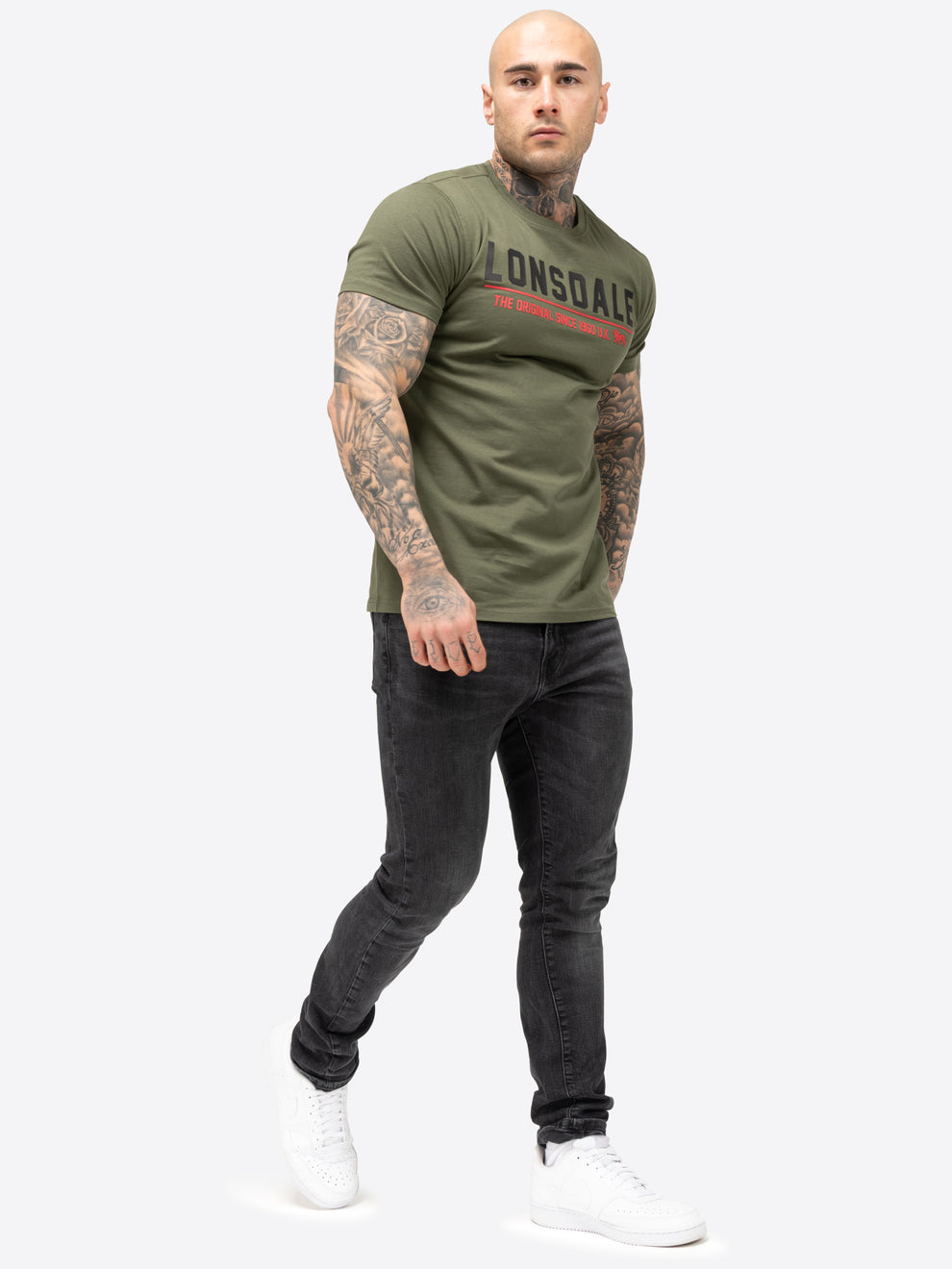  Футболка LONSDALE CRANTOCK оливковая 