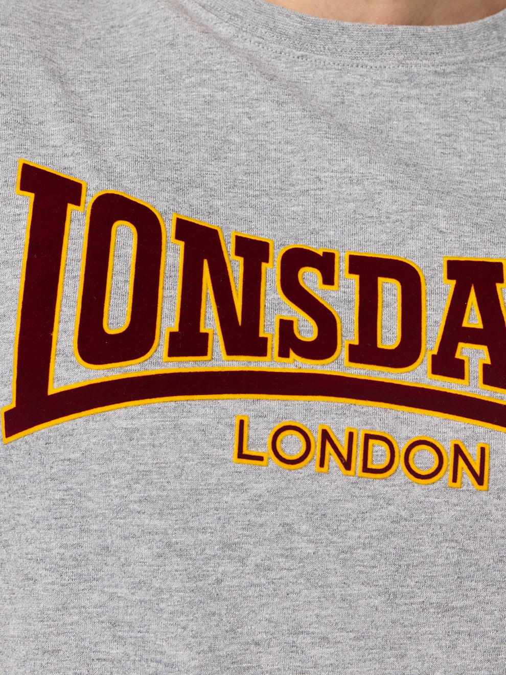  Футболка мужская LONSDALE CLASSIC Marl Grey 