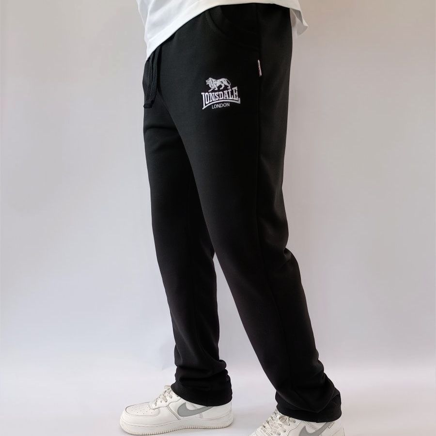 Спортивные штаны Lonsdale BK прямые черные 