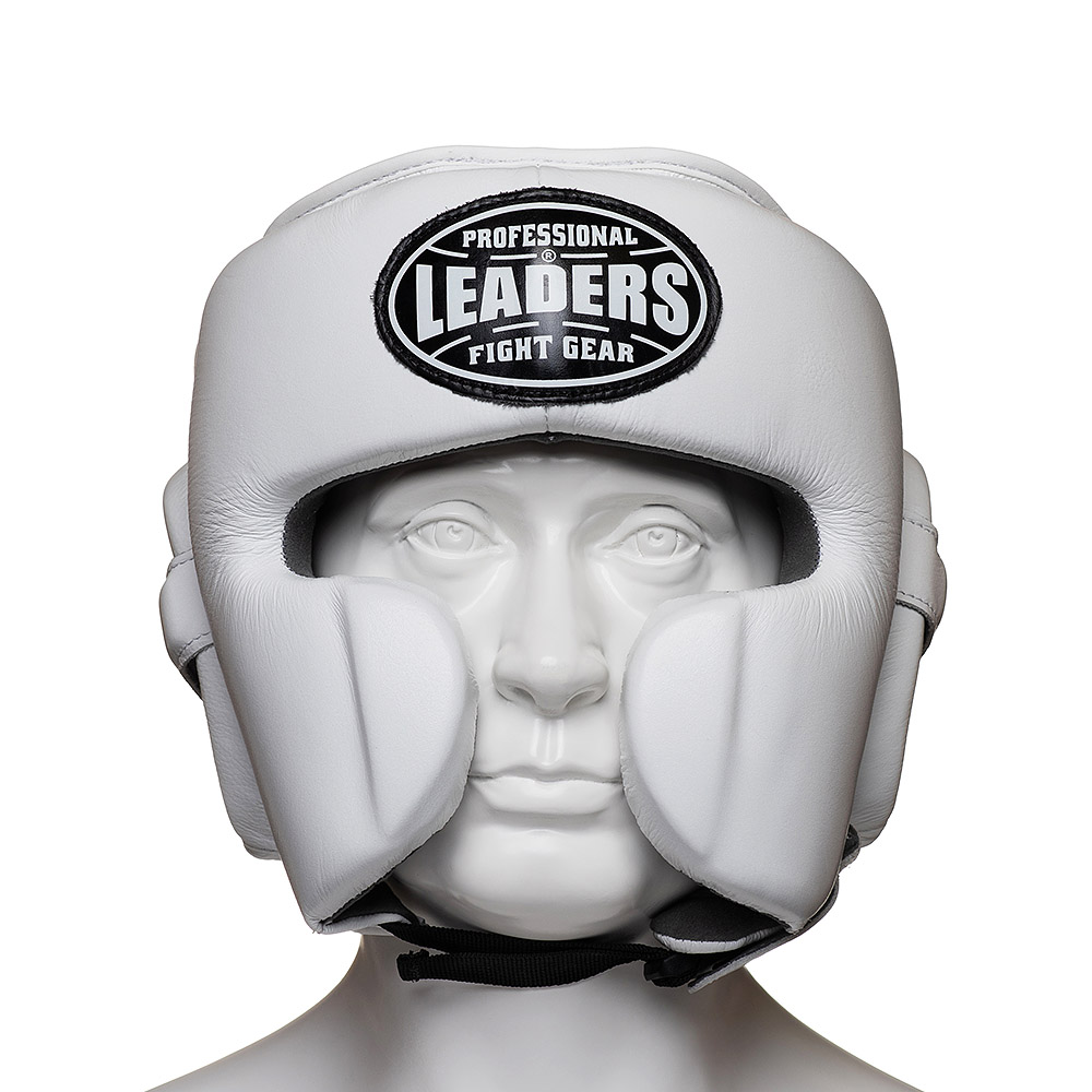  Шлем боксерский LEADERS LS MEX  VELCRO WH 