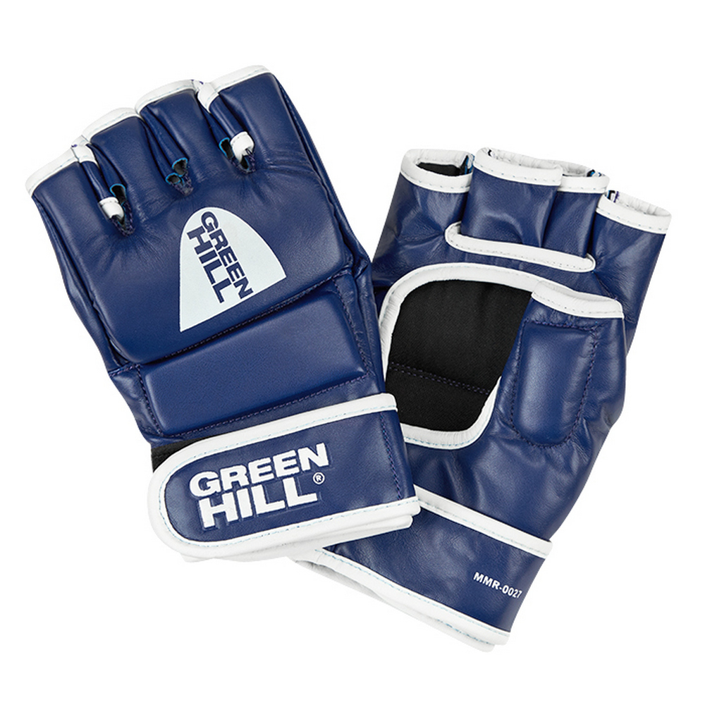  Перчатки GREEN HILL MMA CAGE синие 