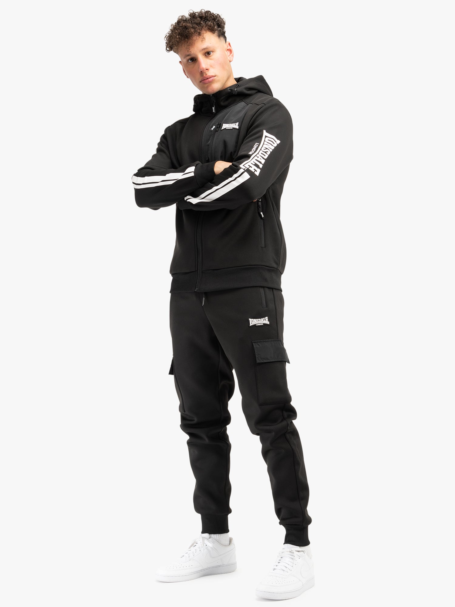  Мужской спортивный костюм LONSDALE BULOUGH черный 