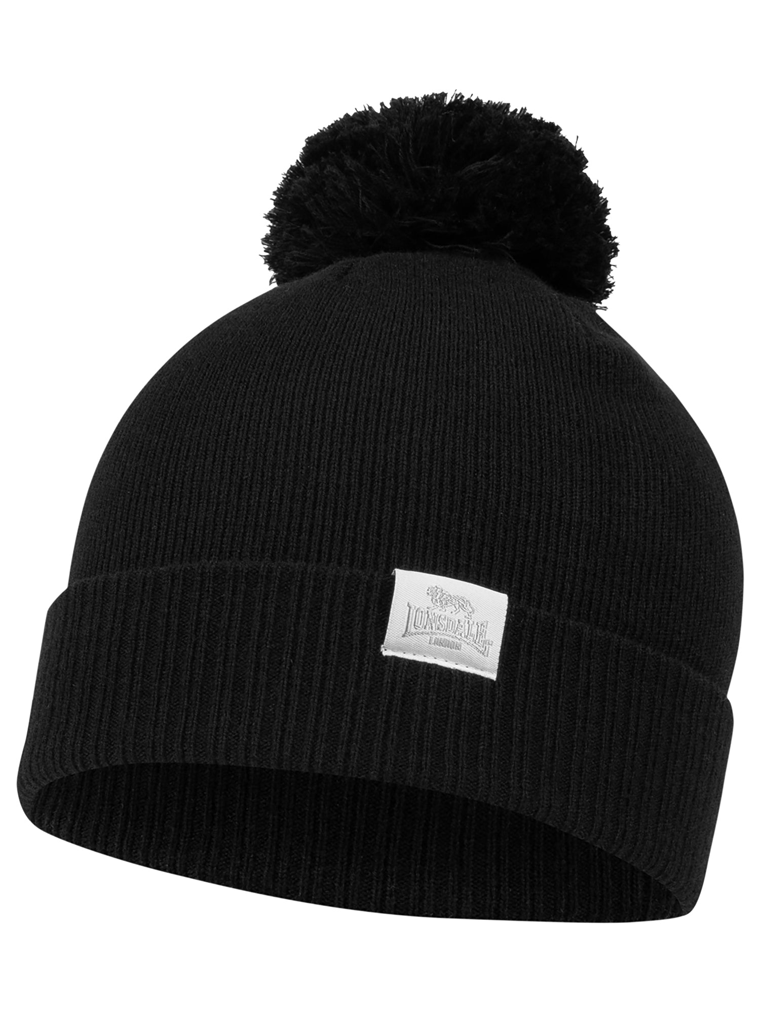  Шапка с помпоном LONSDALE EMBSAY черная 