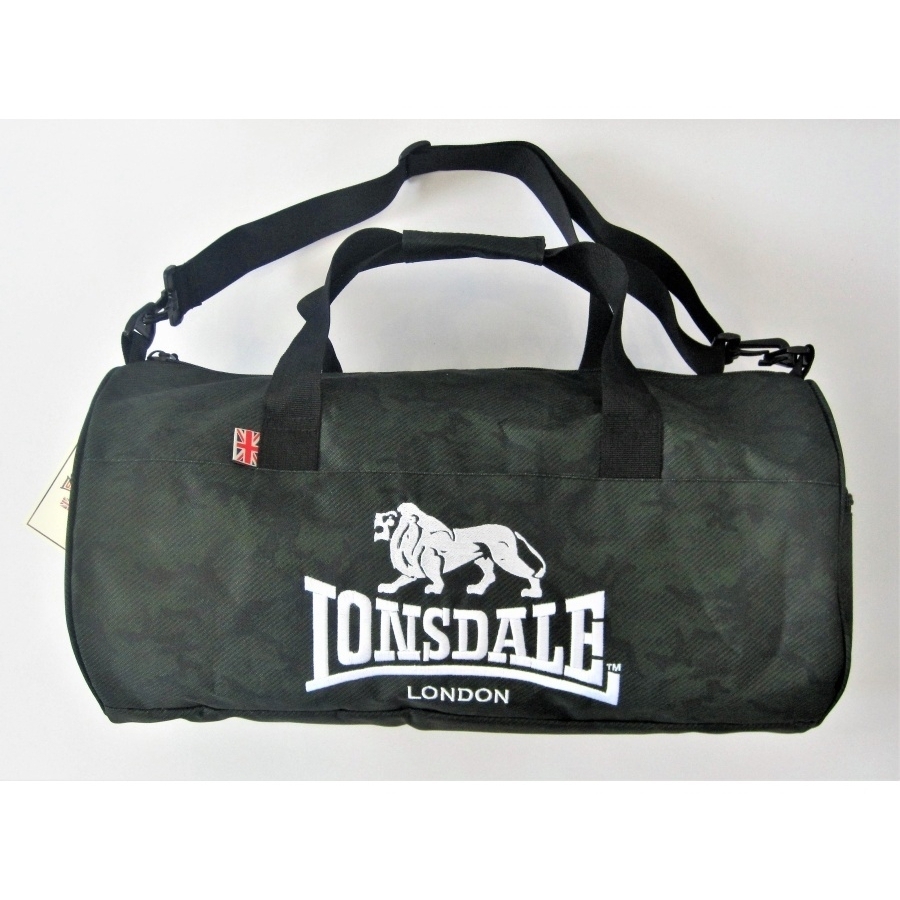 Сумка Lonsdale Barrel Bag 2 черно зеленая — фото