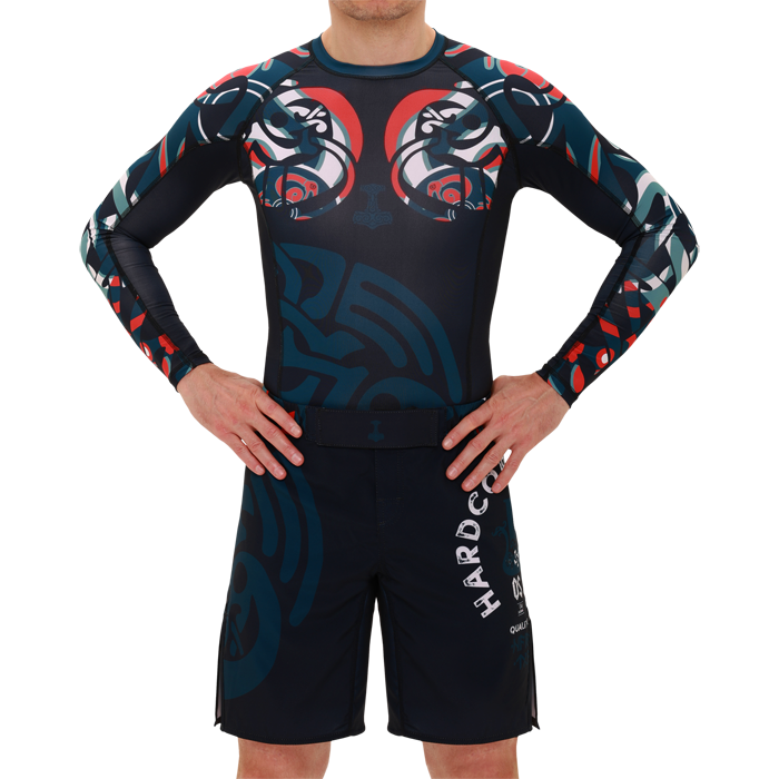  Рашгард Hardcore Training Nordic Pattern Black Russian LS 