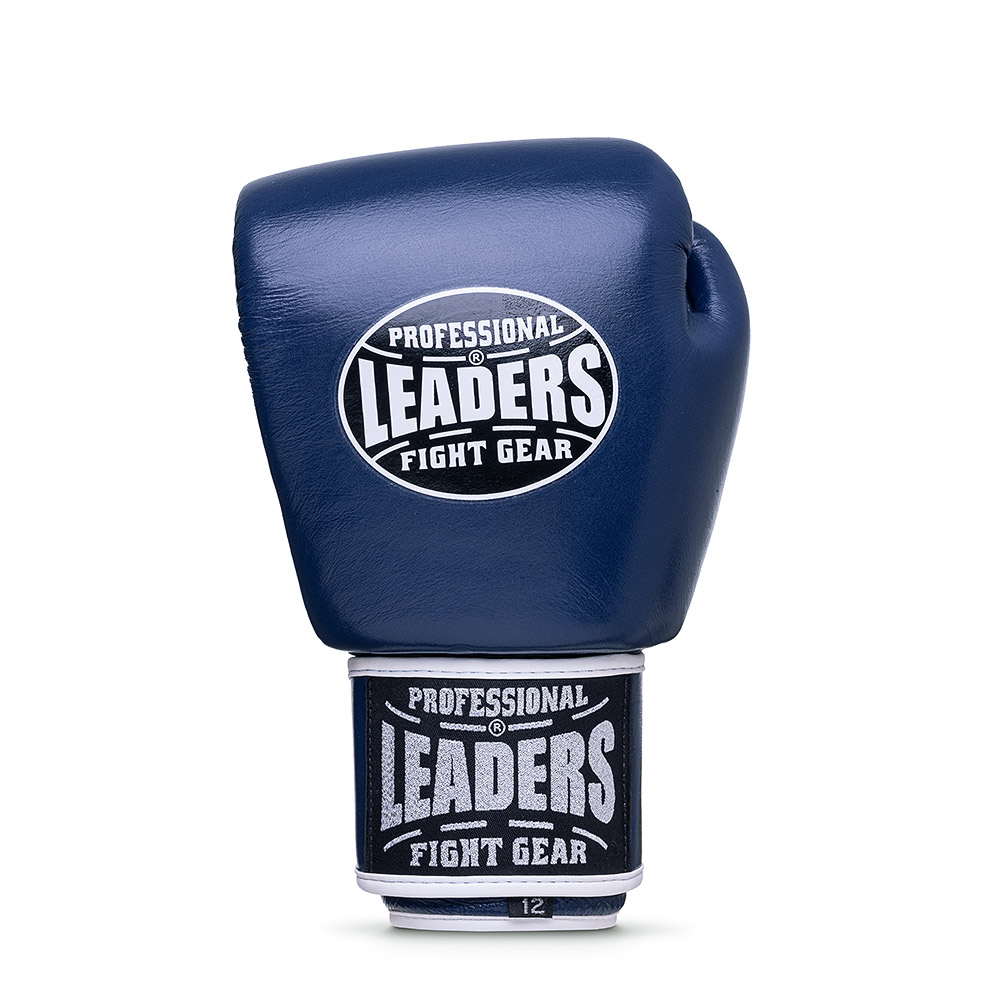  Боксерские перчатки LEADERS THAI SERIES 2 BL/WH синие 