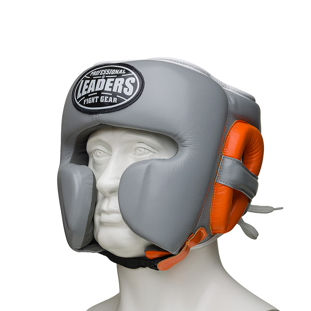  Шлем боксерский LEADERS MEX FANCY GR/OR 