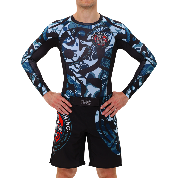  Рашгард Hardcore Training Nordic Ornament Black/Gray LS 
