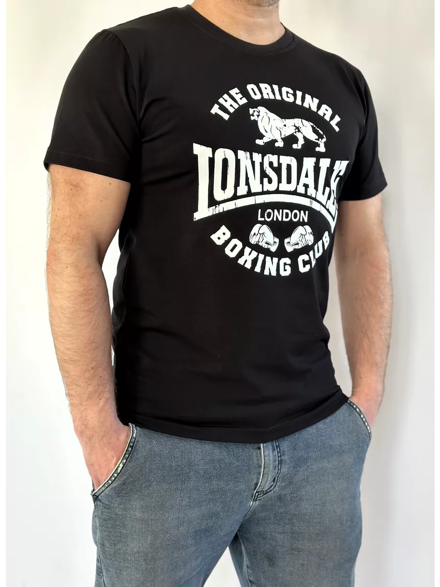  Футболка Lonsdale logo Boxing club черная 