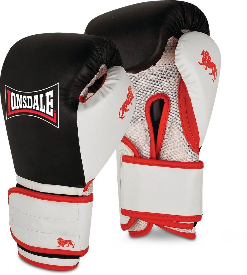  Боксерские перчатки Lonsdale Haydock черн/бел 