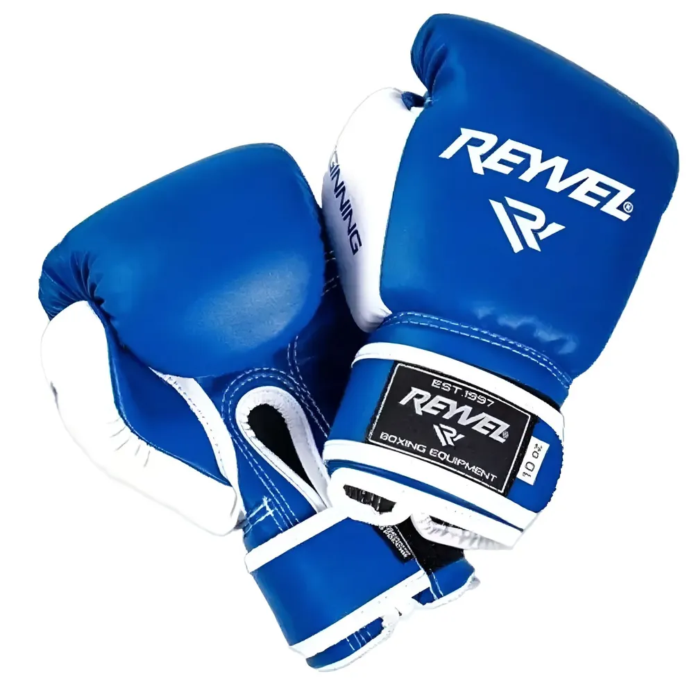  Боксерские перчатки Reyvel Beginning синие 