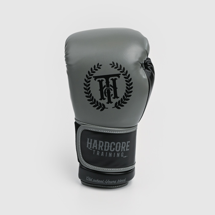  Боксёрские перчатки Hardcore Training Revolution PU серый/чёрный 