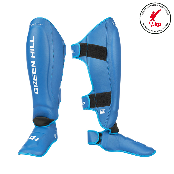 Защита голень-стопа Green Hill Contact 3D inject foam MF Синий 