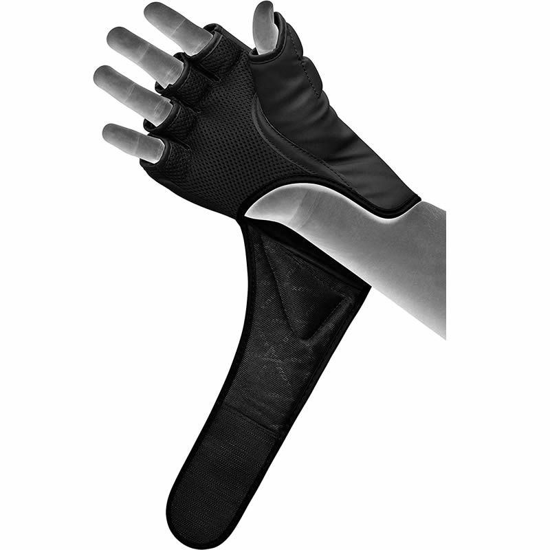  Перчатки для грэпплинга RDX F6 KARA черные матовые 