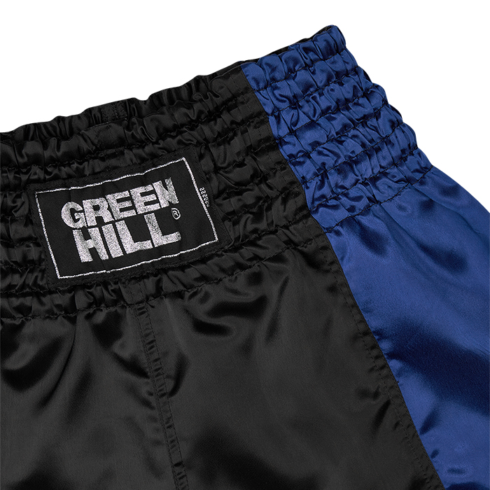  Шорты GREEN HILL для кикбоксинга RING чёрно-синие 