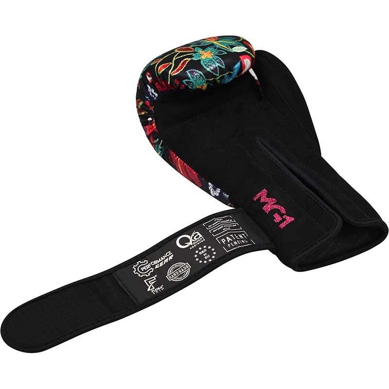  Боксерские перчатки RDX FL3 FLORAL черные 