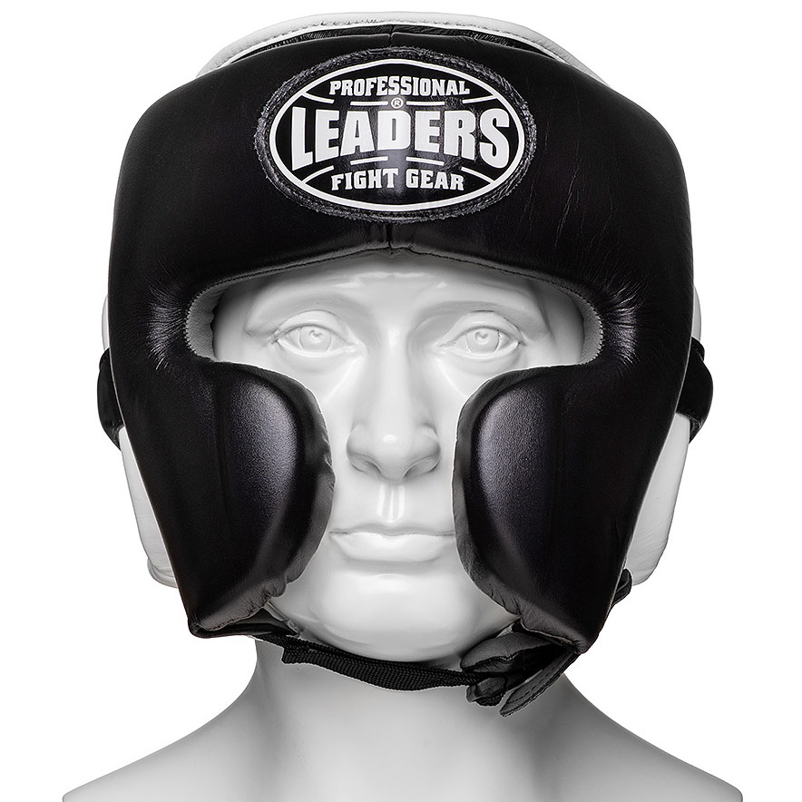  Шлем боксерский LEADERS LS MEX BK/WH черный с белым 
