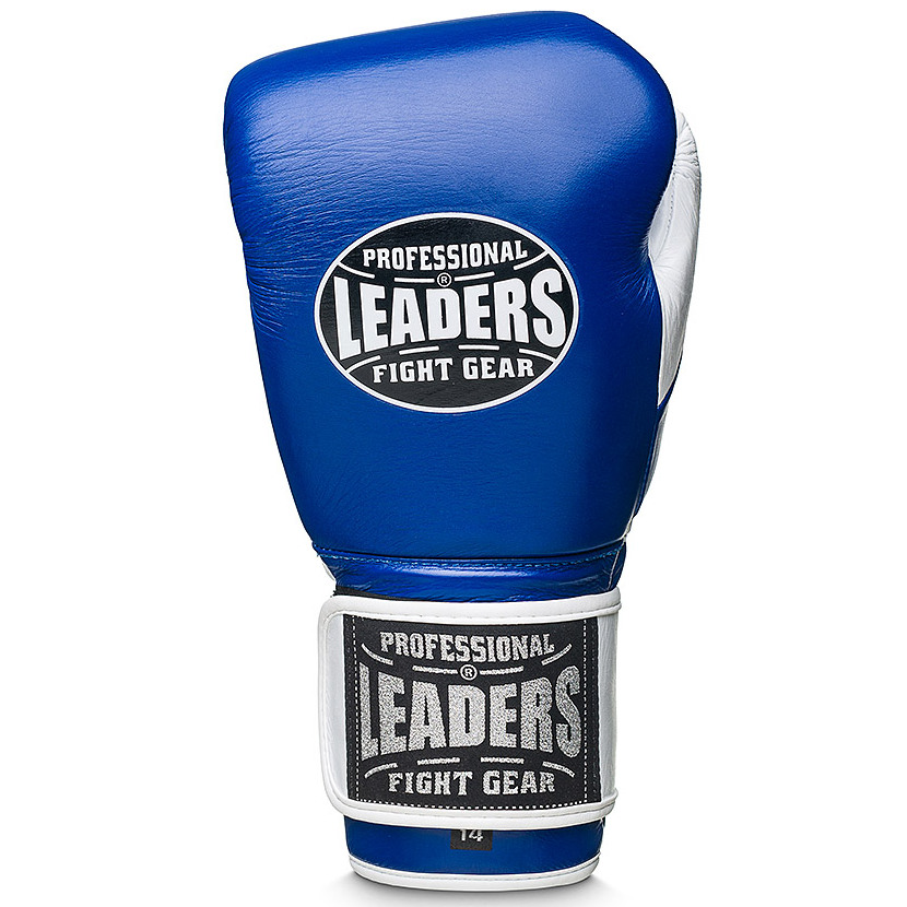  Боксерские перчатки LEADERS LS 2 синие белые 