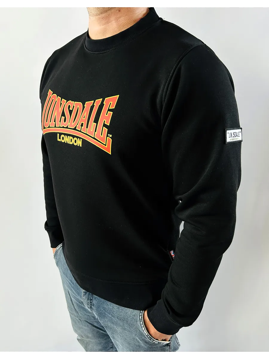  Свитшот Lonsdale Overlord черный 