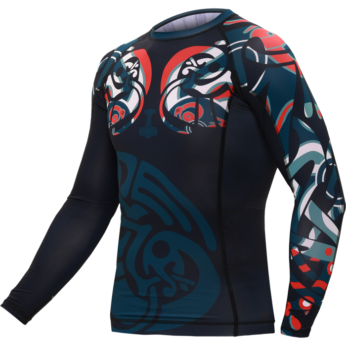  Рашгард Hardcore Training Nordic Pattern Black Russian LS 