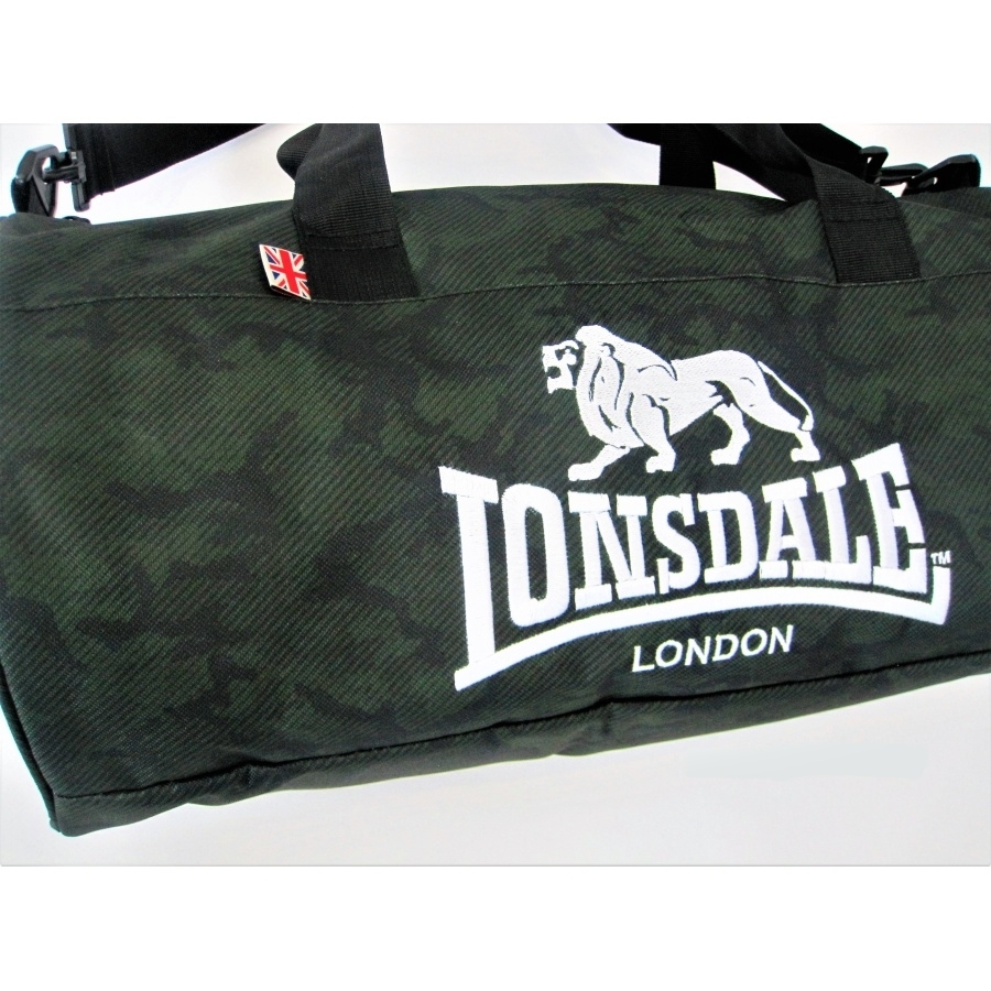 Сумка Lonsdale Barrel Bag 2 черно зеленая — фото