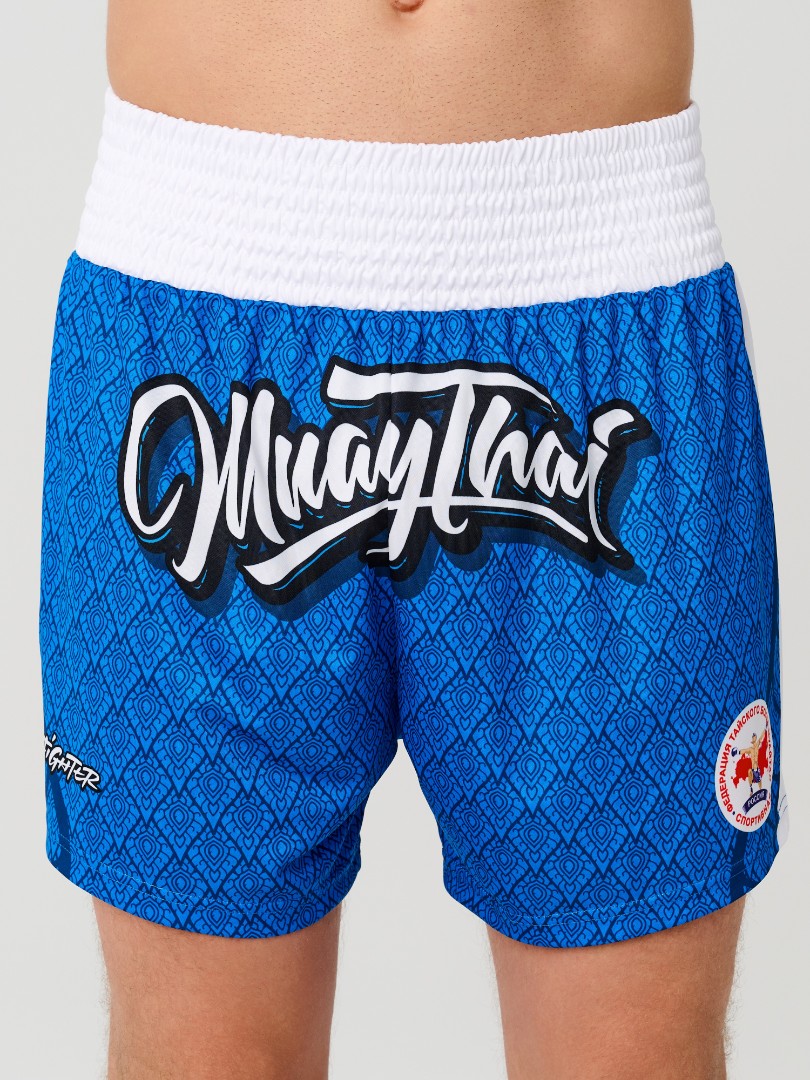  Тайские шорты RFighter ФТБР-МТ синие 