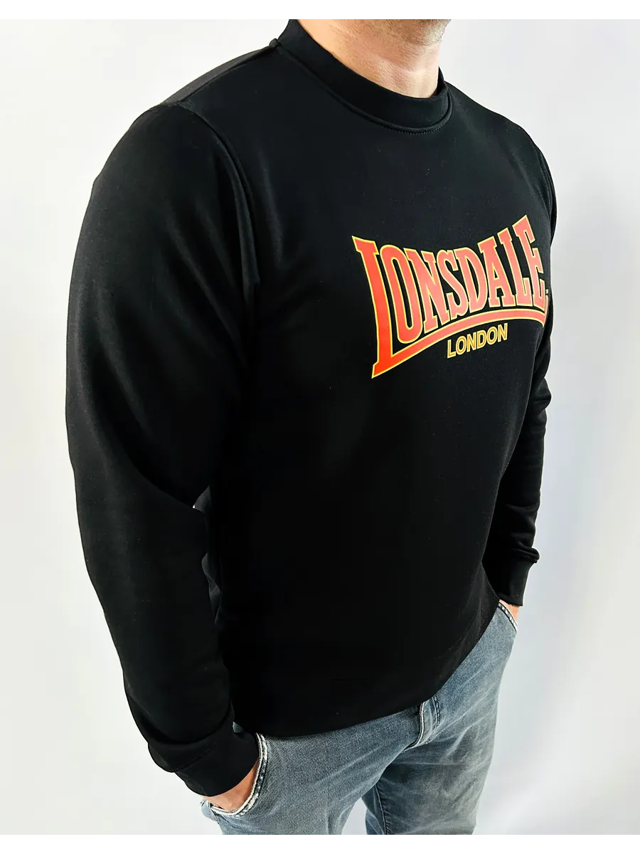  Свитшот Lonsdale Overlord черный 