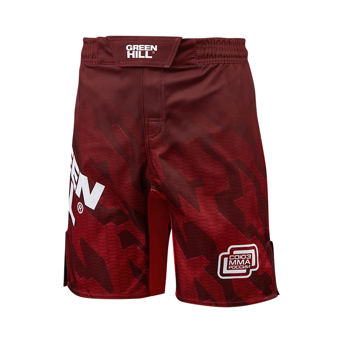  Шорты GREEN HILL СОЮЗ ММА РОССИИ красные 