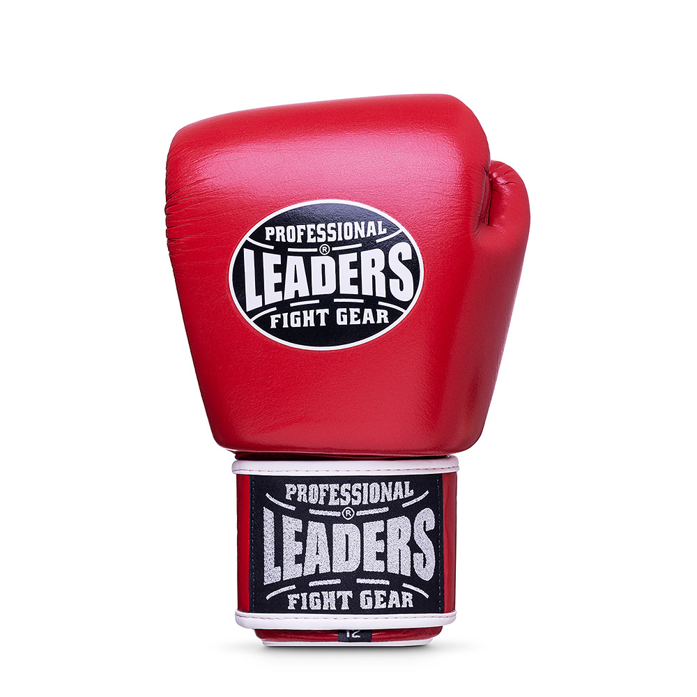  Боксерские перчатки LEADERS THAI SERIES 2 RD/WH красные 