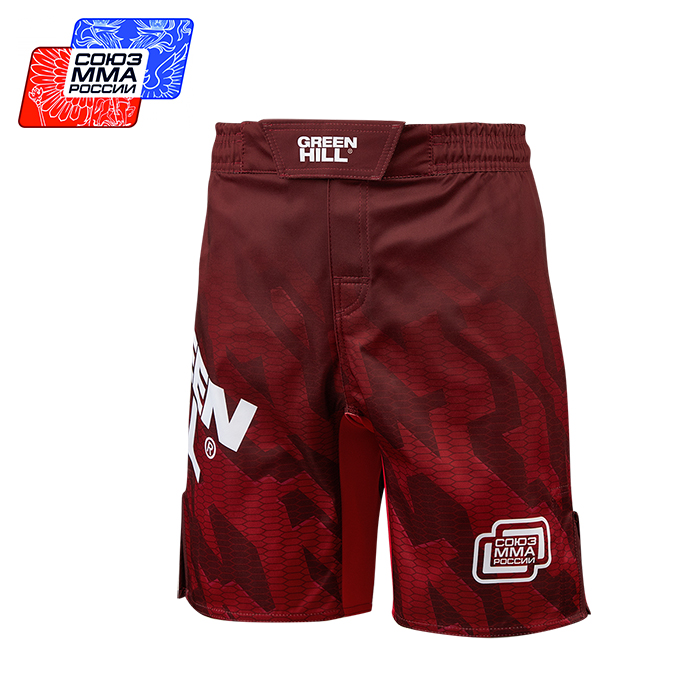  Шорты GREEN HILL СОЮЗ ММА РОССИИ красные 
