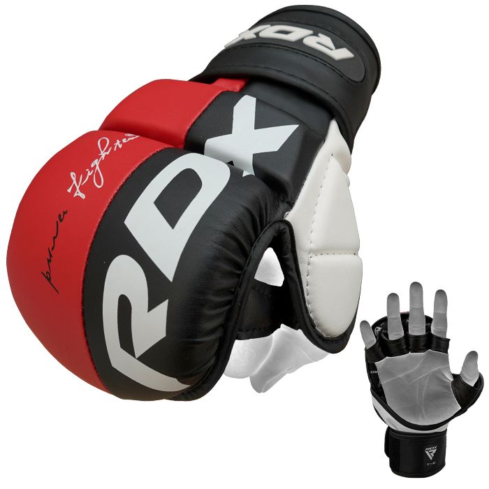  Перчатки RDX T6 Plus Power Fighter MMA Gloves красные 