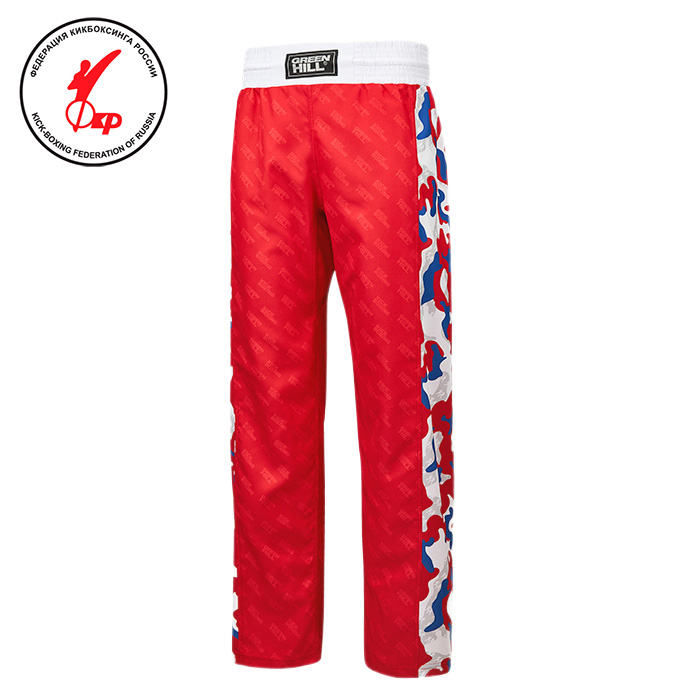  Брюки для кикбоксинга GREEN HILL KBT-2089 красные 