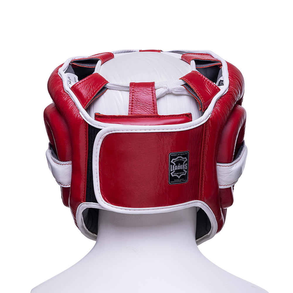  Шлем боксерский LEADERS LS FULL FACE RD/WH красный 